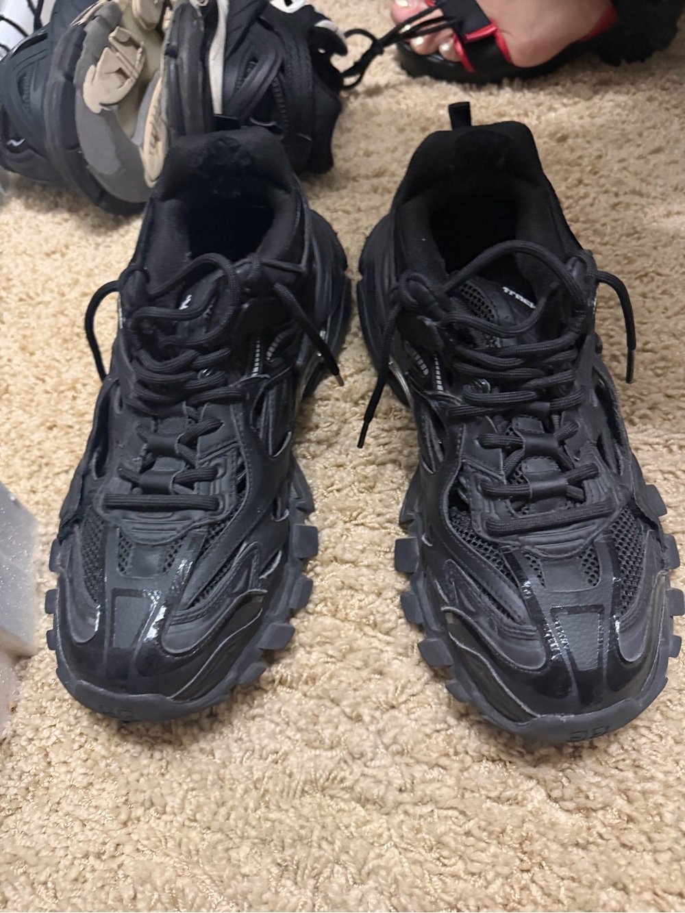 Balenciaga Men's Black Trail Runner Sneakers
